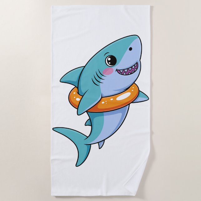 Toalla De Playa Cute Shark Baby With Float | Kids (Anverso)