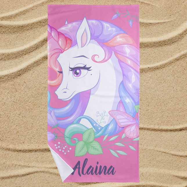 Toalla De Playa Cute Stylish Girly Unicorn (Subido por el creador)