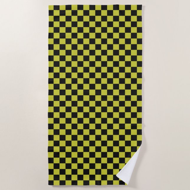 Toalla De Playa Cyber lyme checkerboard pattern (Anverso)