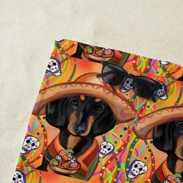 TOALLA DE PLAYA DACHSHUND     (In situ)