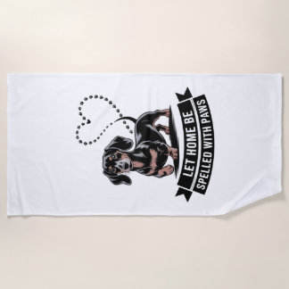 Toalla De Playa Dachshund Let Home Be Spelled With Paws
