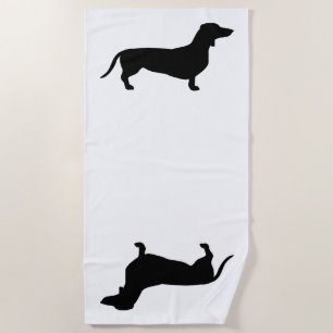 Toalla De Playa Dachshund Pelo Corto - Silueta 1
