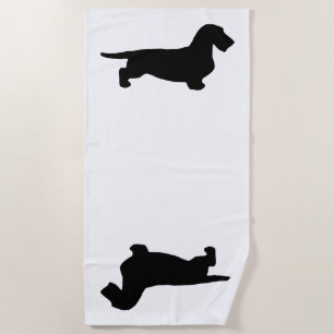 Toalla De Playa Dachshund Pelo Rudo - Silueta 1