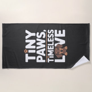 Toalla De Playa Dachshund Tiny Paws, Timeless Love