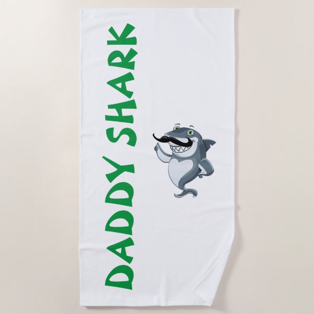 Toalla De Playa Daddy Shark (Anverso)
