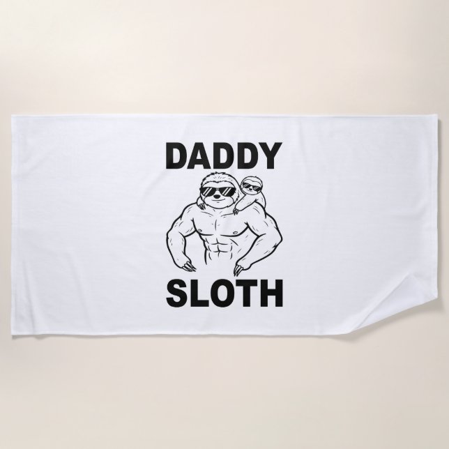 Toalla De Playa Daddy Sloth (Anverso)