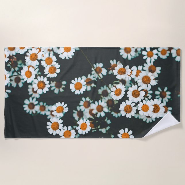 Toalla De Playa Daisy Daisies Floral (Anverso)