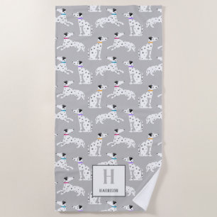 Toalla De Playa Dalmatian Dog Polka Dot Animal acuarela Niños