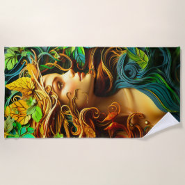 Toalla De Playa Dama de Naturaleza