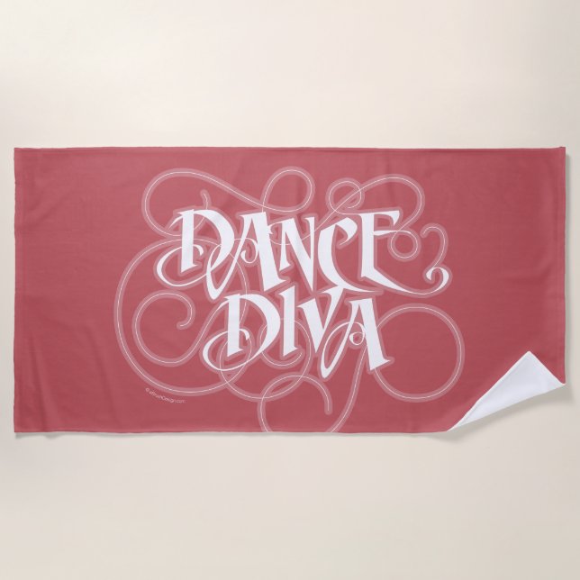 Toalla de playa Dance Diva (Anverso)