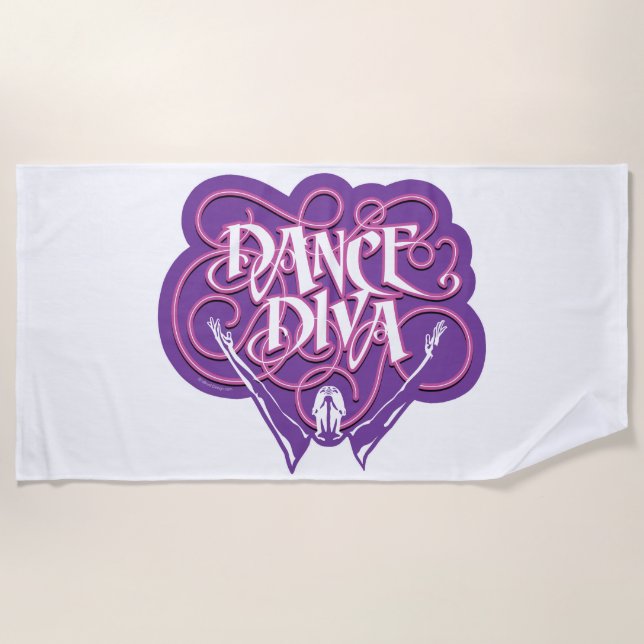 Toalla de playa Dance Diva (Anverso)