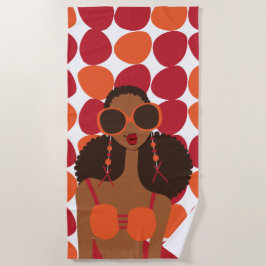 Toalla de playa de afro