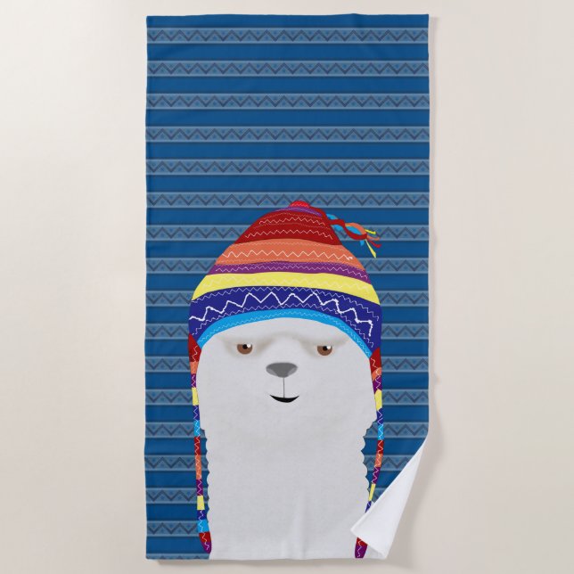 Toalla de playa de Alpaca (Anverso)