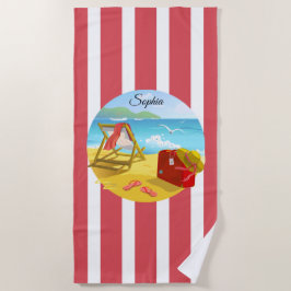 Toalla de playa de arena para vacaciones