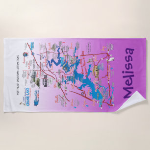 Toalla de playa de atracciones del personalizado n