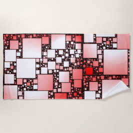 Toalla de playa de Baile de la Plaza Roja y Blanca