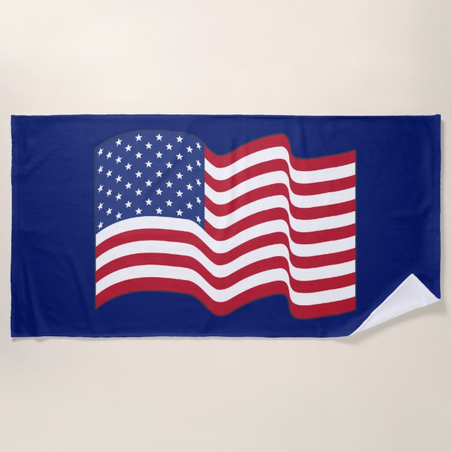 Toalla de playa de Bandera Americana (Anverso)