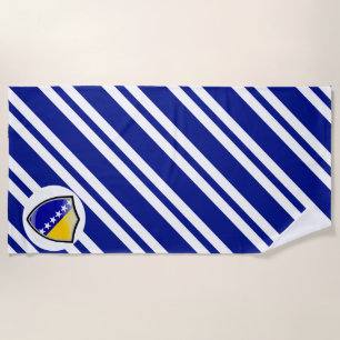 Toalla de playa de bandera bosnia