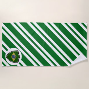 Toalla de playa de bandera brasileña