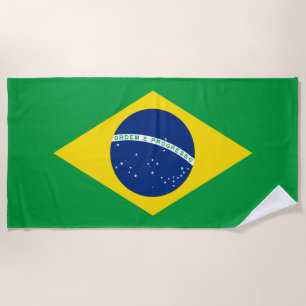 Toalla de playa de bandera brasileña