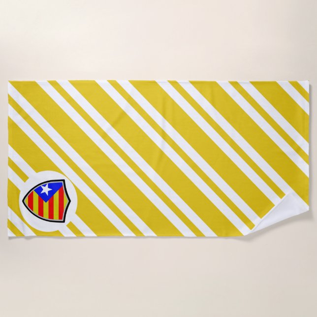 Toalla de playa de bandera catalana (Anverso)
