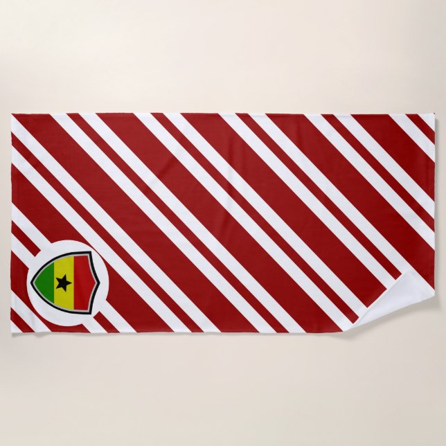 Toalla de playa de bandera de Ghana (Anverso)
