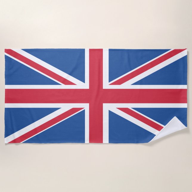 Toalla de playa de bandera de la Unión Británica J (Anverso)