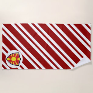 Toalla de playa de bandera de Macedonia del Norte