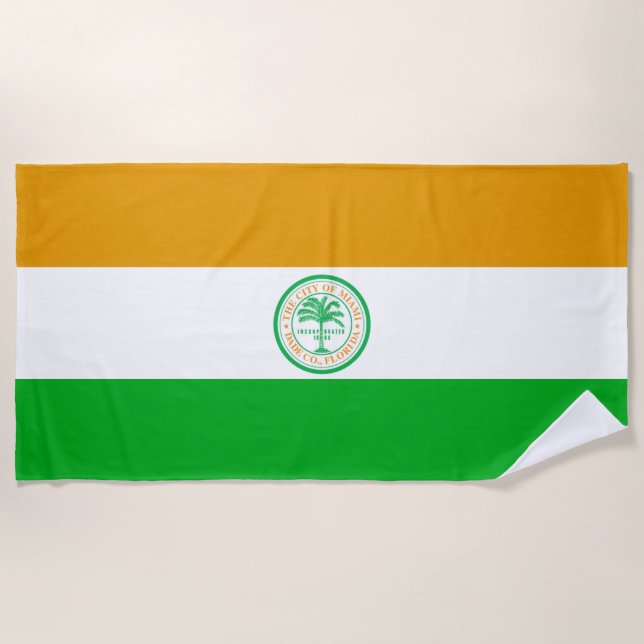 Toalla de playa de bandera de Miami (Anverso)