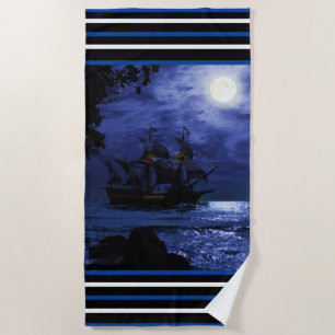 Toalla de playa de Barco Pirata para la Luna