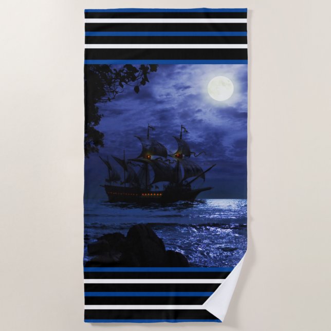 Toalla de playa de Barco Pirata para la Luna (Anverso)