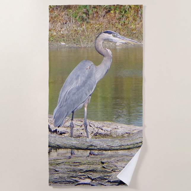 Toalla de playa de Blue Heron (Anverso)