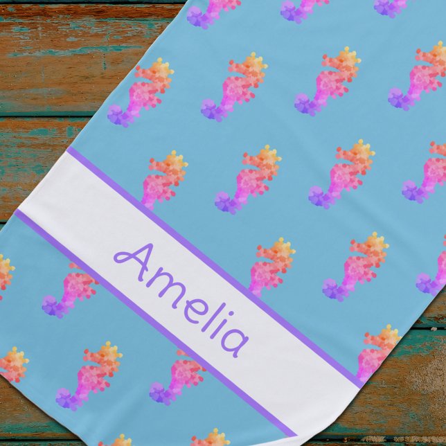 Toalla de playa de caballito de arcoiris personali (Subido por el creador)