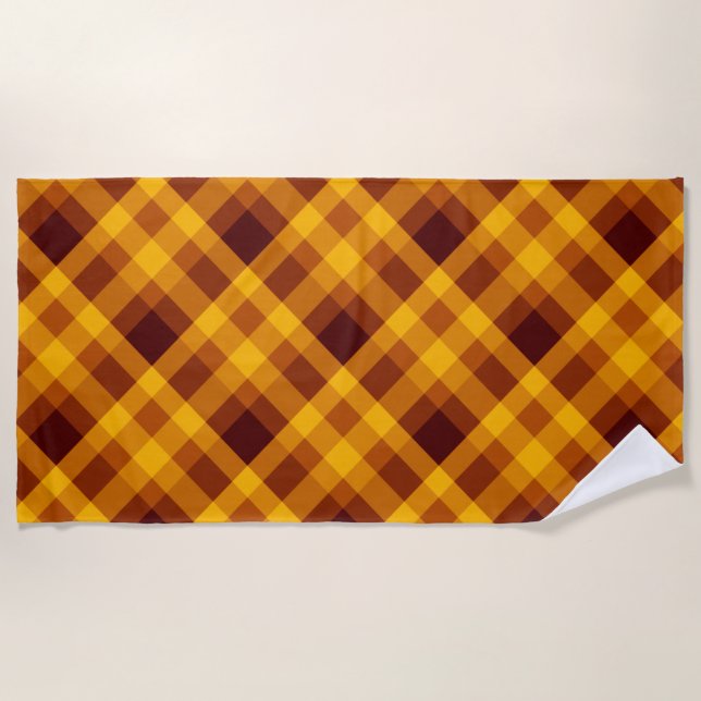 Toalla de playa de calabaza suave Naranja (Anverso)