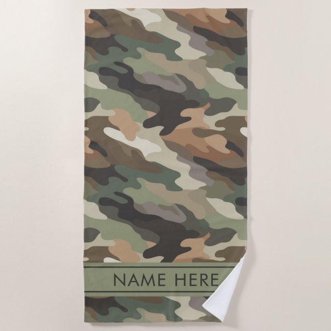 Toalla de playa de camuflaje estilo militar con di (Anverso)