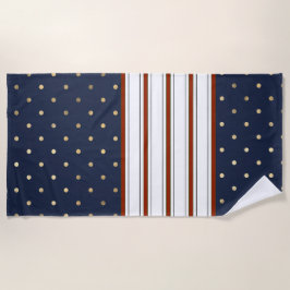 Toalla de playa de Candy Cane Stripes & Polka Dots