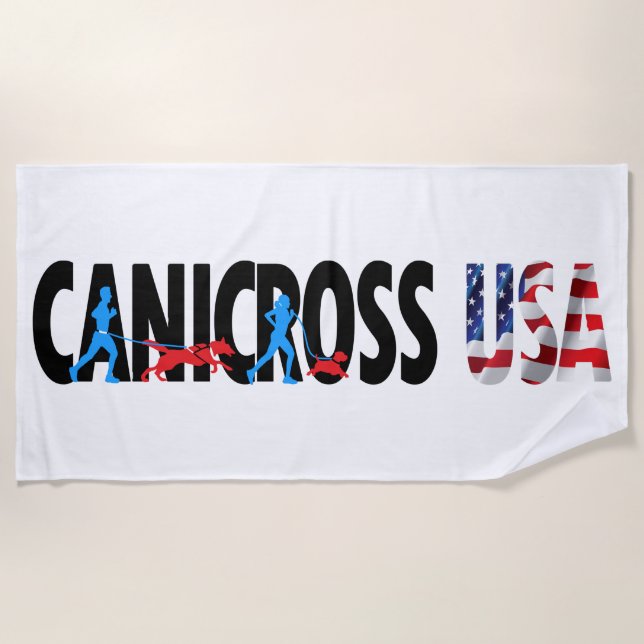 Toalla de playa de Canicross los E.E.U.U. (Anverso)