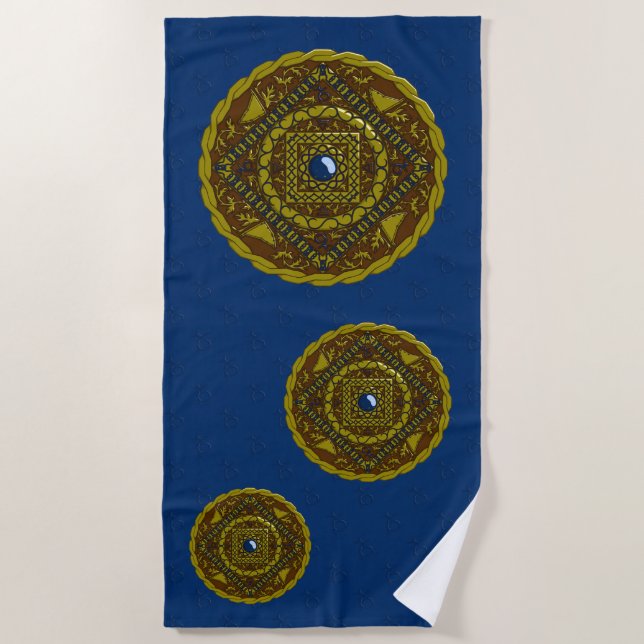 Toalla de playa de Capricorn Mandala (Anverso)