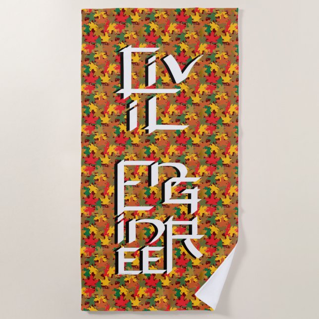 Toalla de playa de caracteres de ingeniero civil (Anverso)