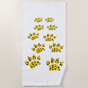 Toalla de playa de Cheetah Paw Print