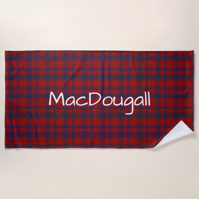 Toalla de playa de cuadros MacDougall Tartan (Anverso)