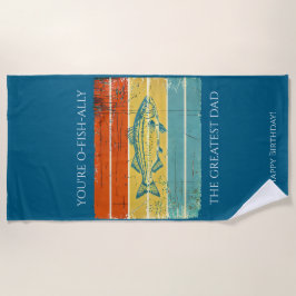 Toalla de playa de Dad personalizada