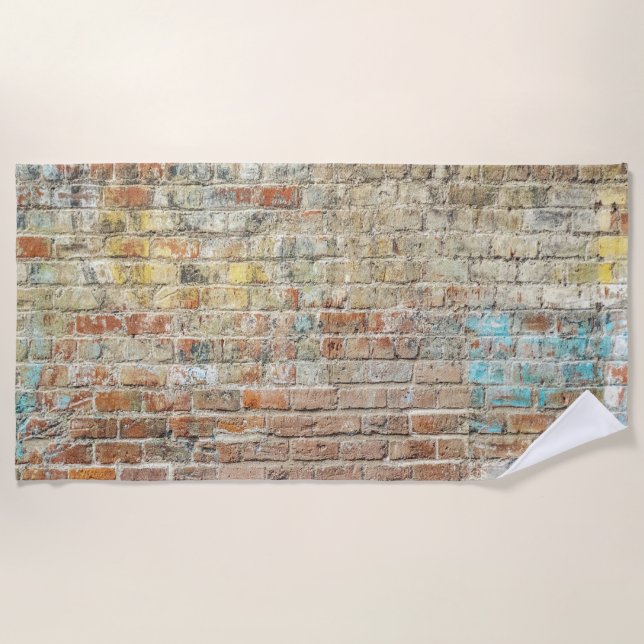 Toalla de playa de diseño de ladrillo (Anverso)