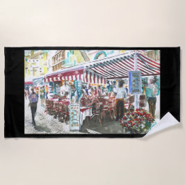 Toalla de playa de dos hermanas en Capris