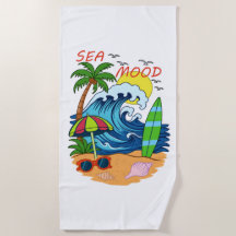 Toalla de playa de estilo náutico
