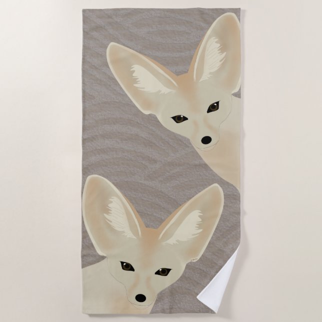 Toalla de playa de Fennec Fox (Anverso)