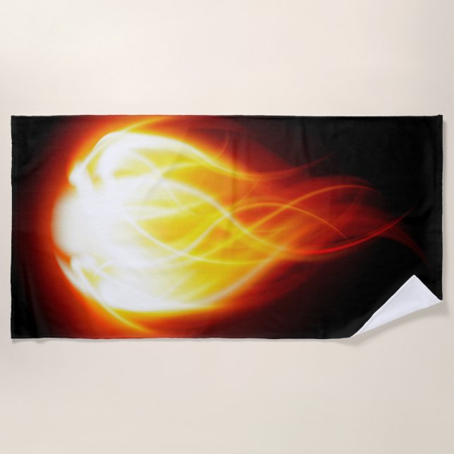 Toalla de playa de Flames resplandecientes (Anverso)