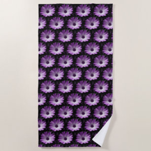 Toalla De Playa De Flor Purple Daisy