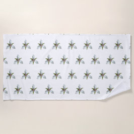 Toalla de playa de Flor Silvestre Trillium Spring