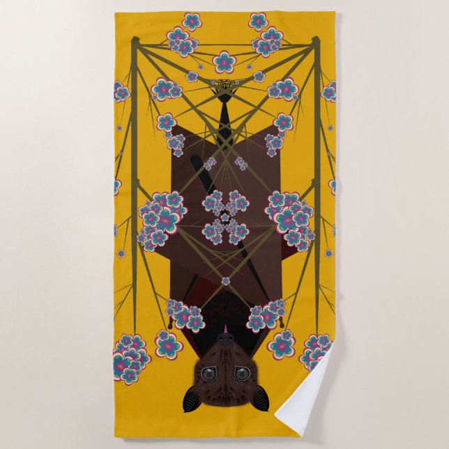 Toalla de playa de Fox Mustard (Anverso)